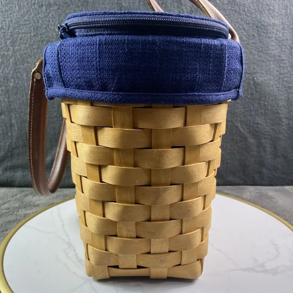 Longaberger 2003 Medium Boardwalk Basket Purse Tote+Prot.+Liner TAILGATE PICNIC
